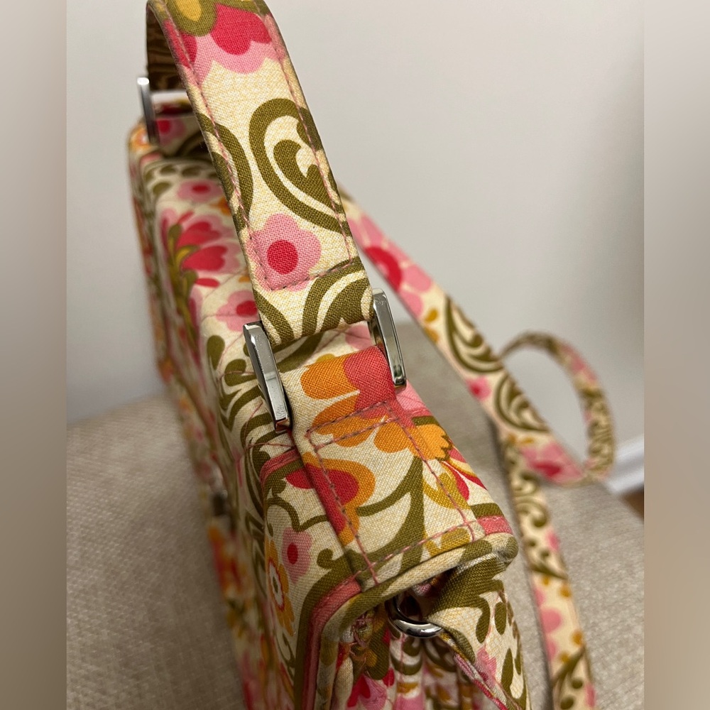 Vera Bradley shoulder/crossbody purse, GUC, vintage Julia Folkloric rigid see ⬇️ - Picture 5 of 16